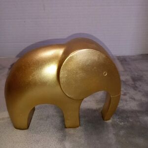 ELEPHANT - NWTGOLD/BRASS COLORED, POSSIBLE PLASTER BASE MCM? MODERN SIMPLE LINES